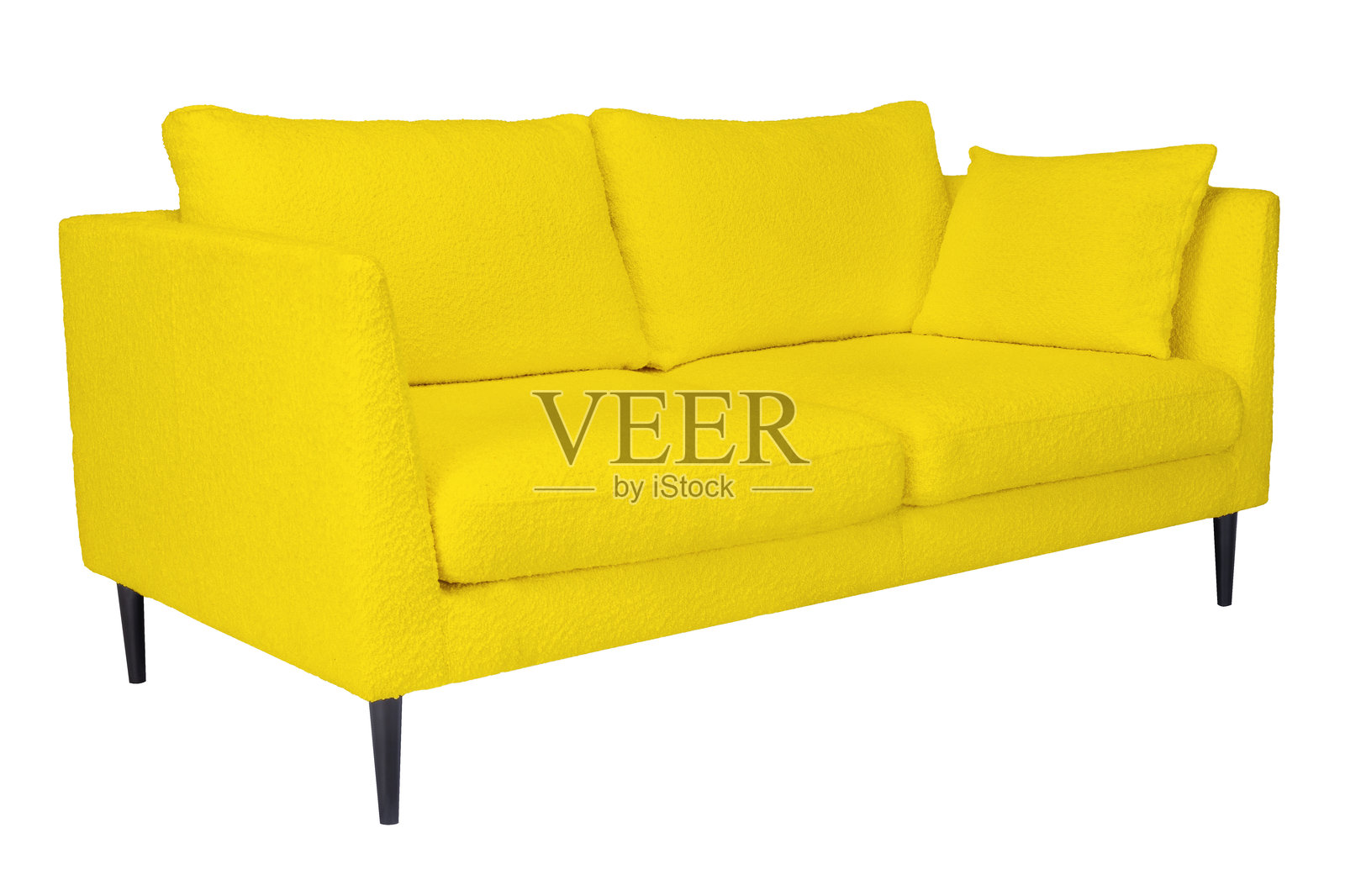 现代黄色沙发配黑色腿部照片摄影图片