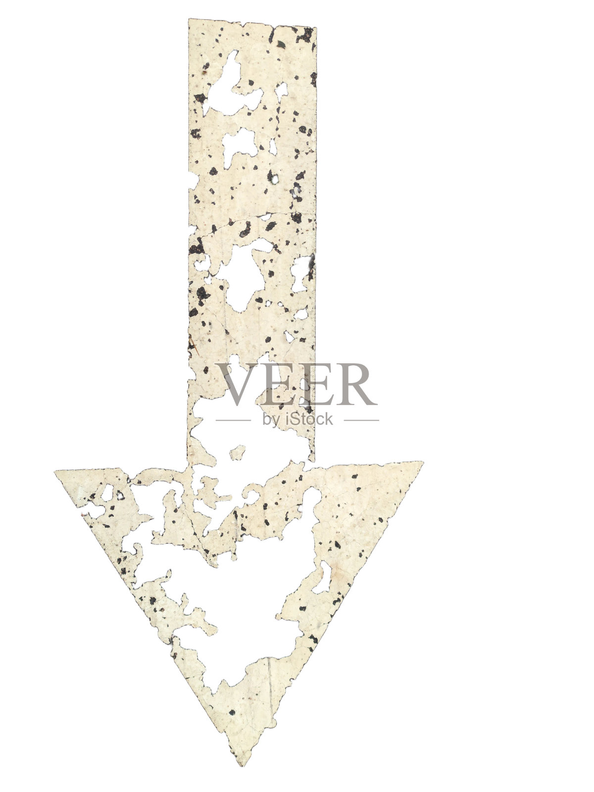 一支简单的白色箭头，上面有黑色斑点照片摄影图片