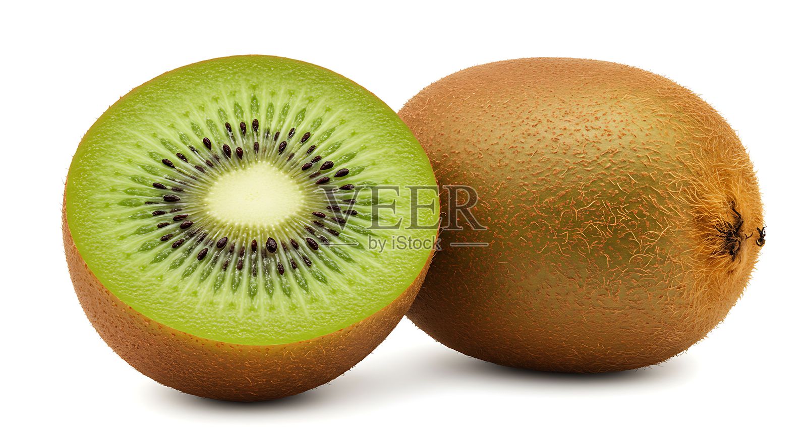 多汁的猕猴桃：半个和整个，新鲜和成熟照片摄影图片