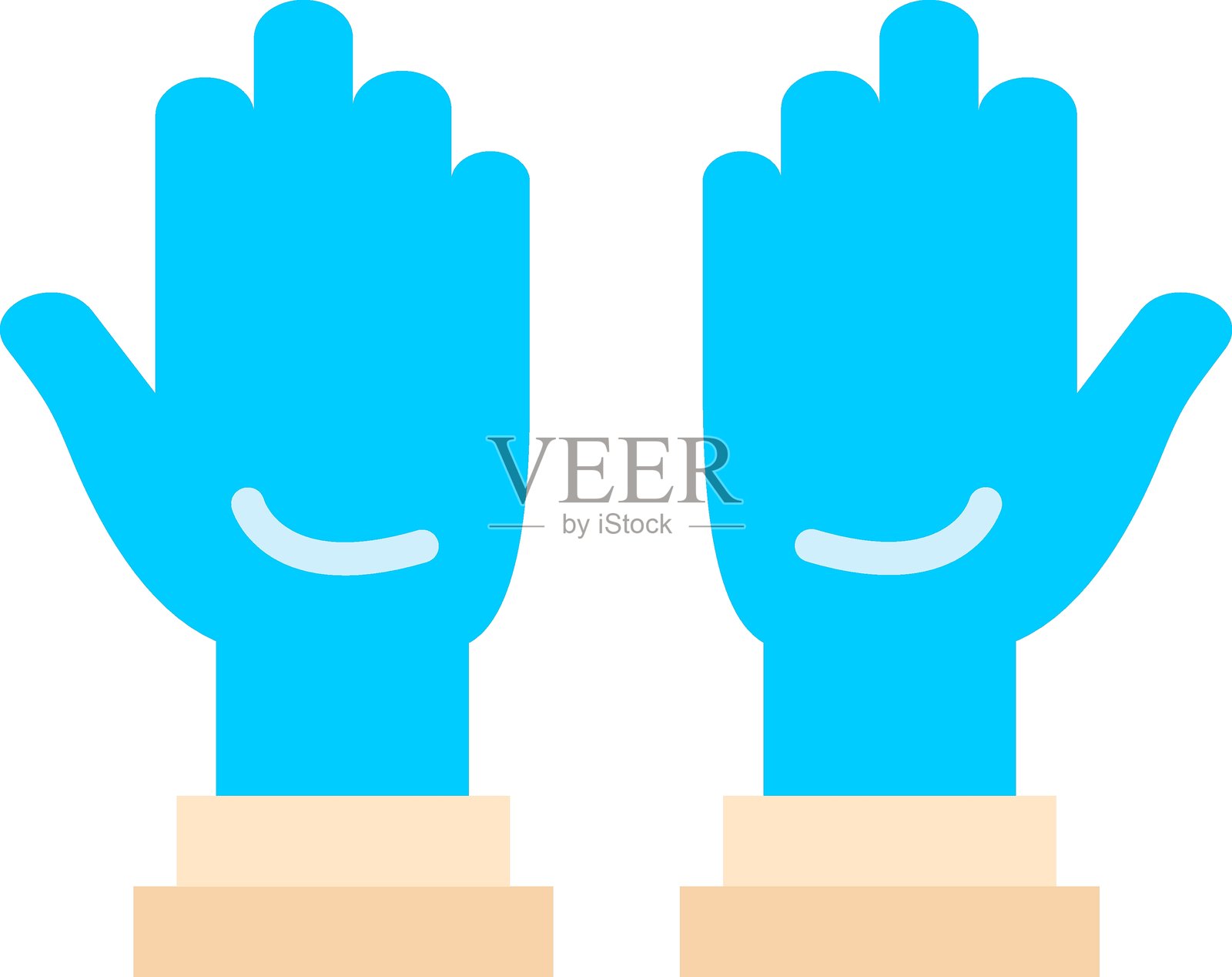 矢量设计清洁手套图标风格插画图片素材