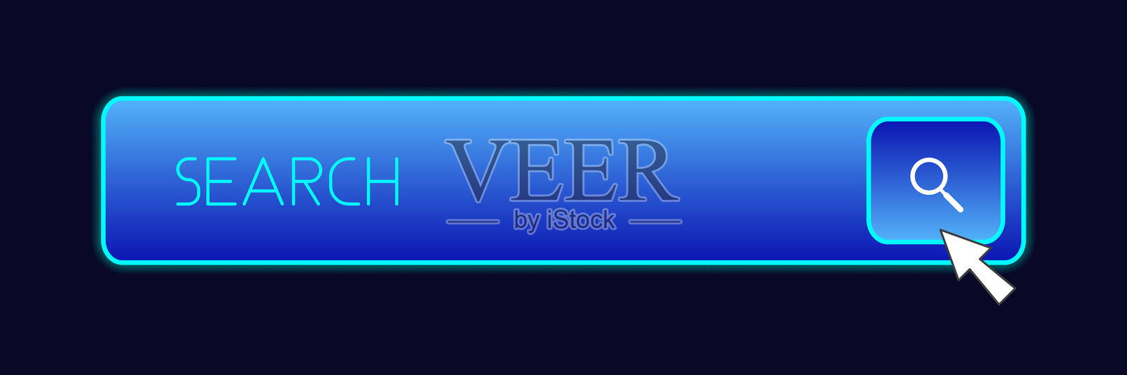 蓝色搜索引擎。插画图片素材