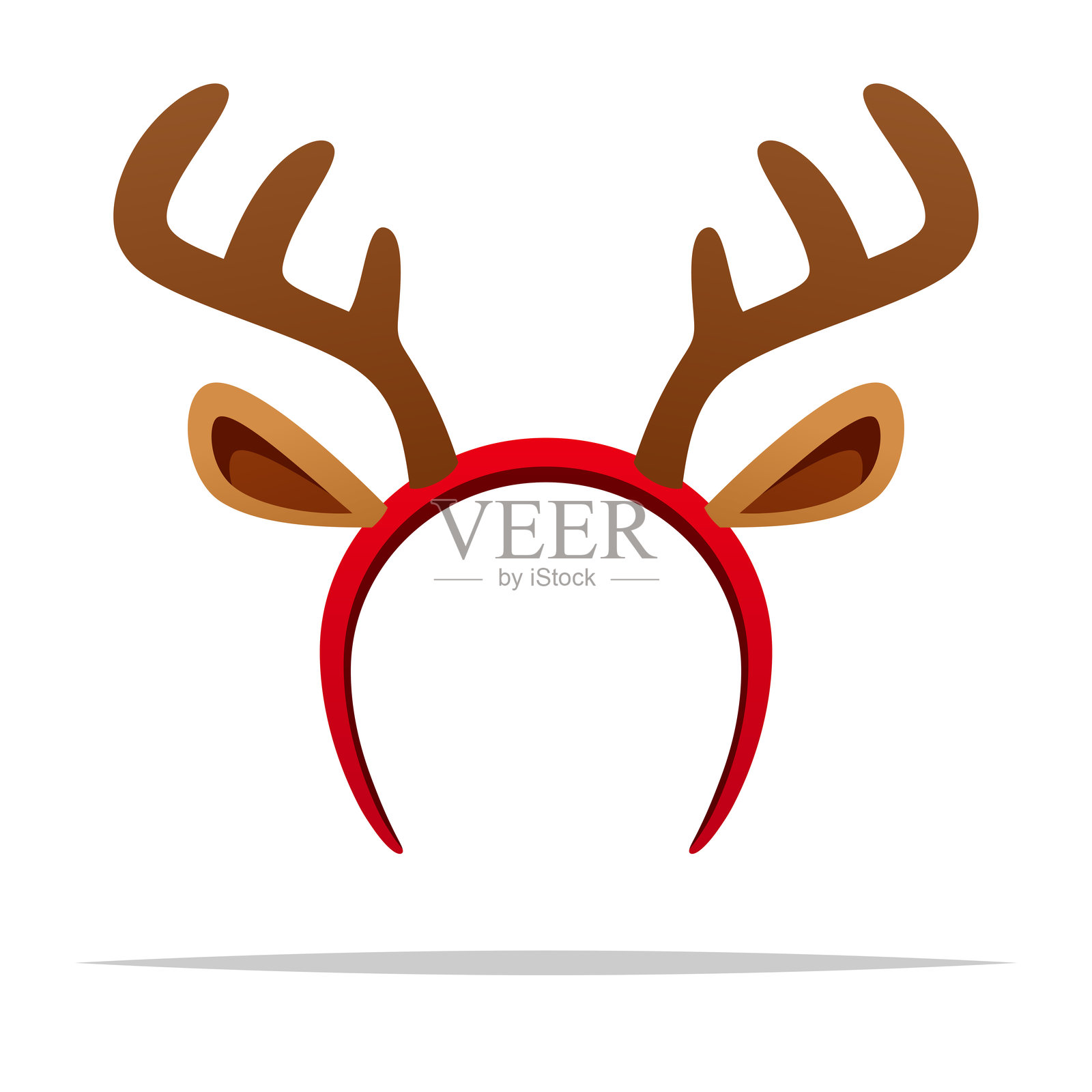 圣诞驯鹿角头带矢量图插图插画图片素材