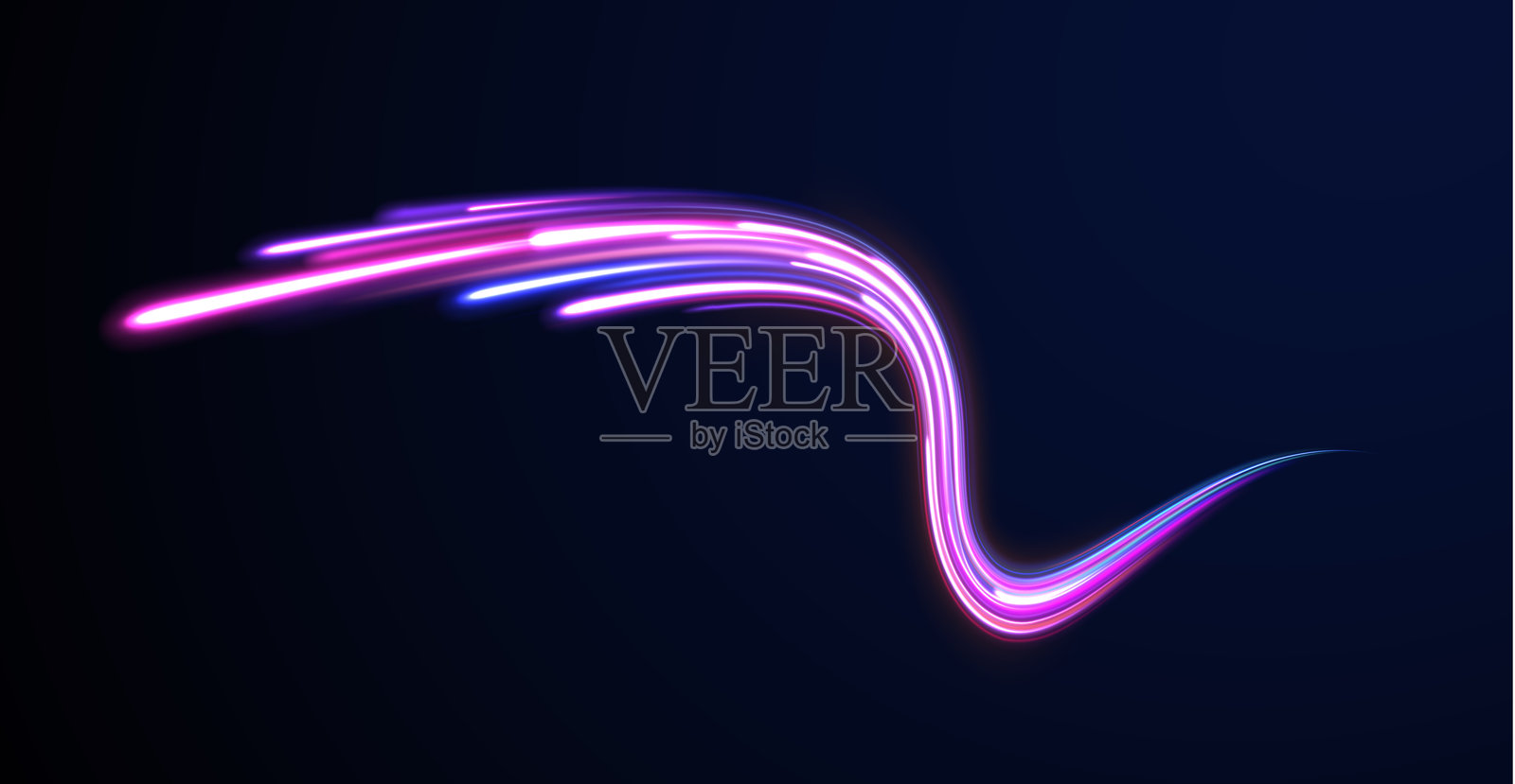 霓虹线插画图片素材