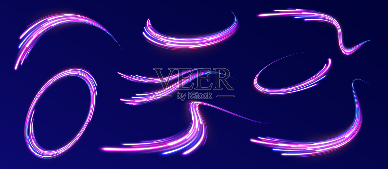 霓虹灯线插画图片素材