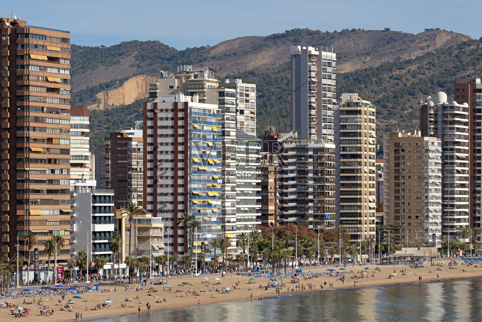 贝尼多姆市的公寓住宅楼照片摄影图片