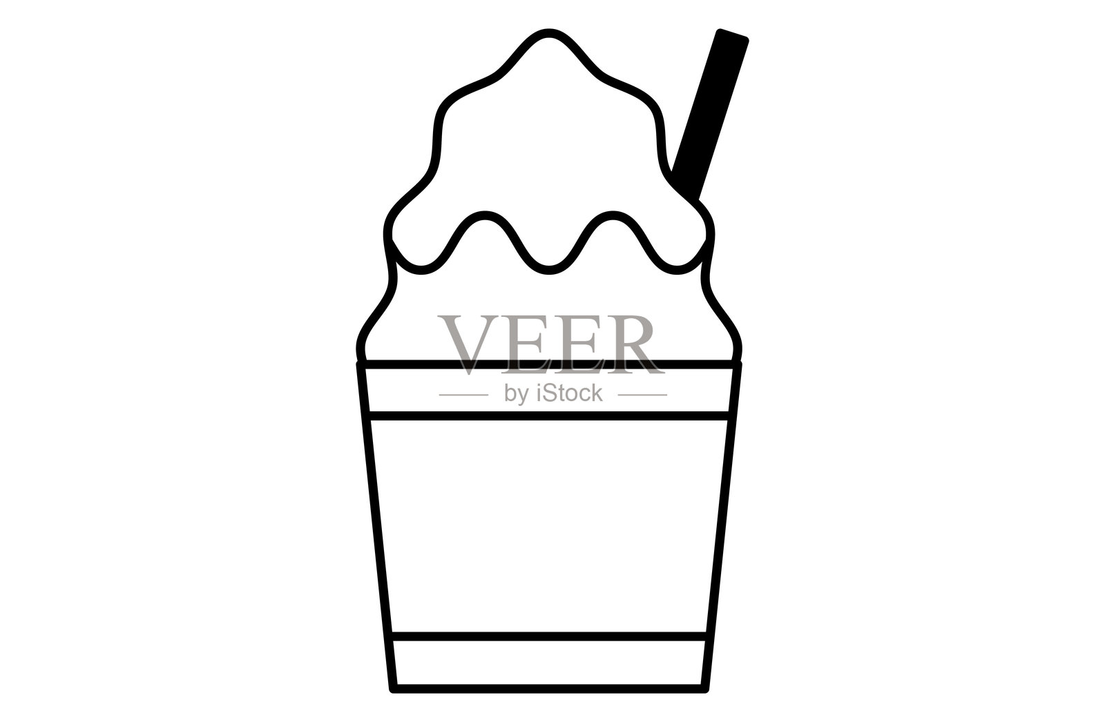 刨冰简单图标矢量插图插画图片素材