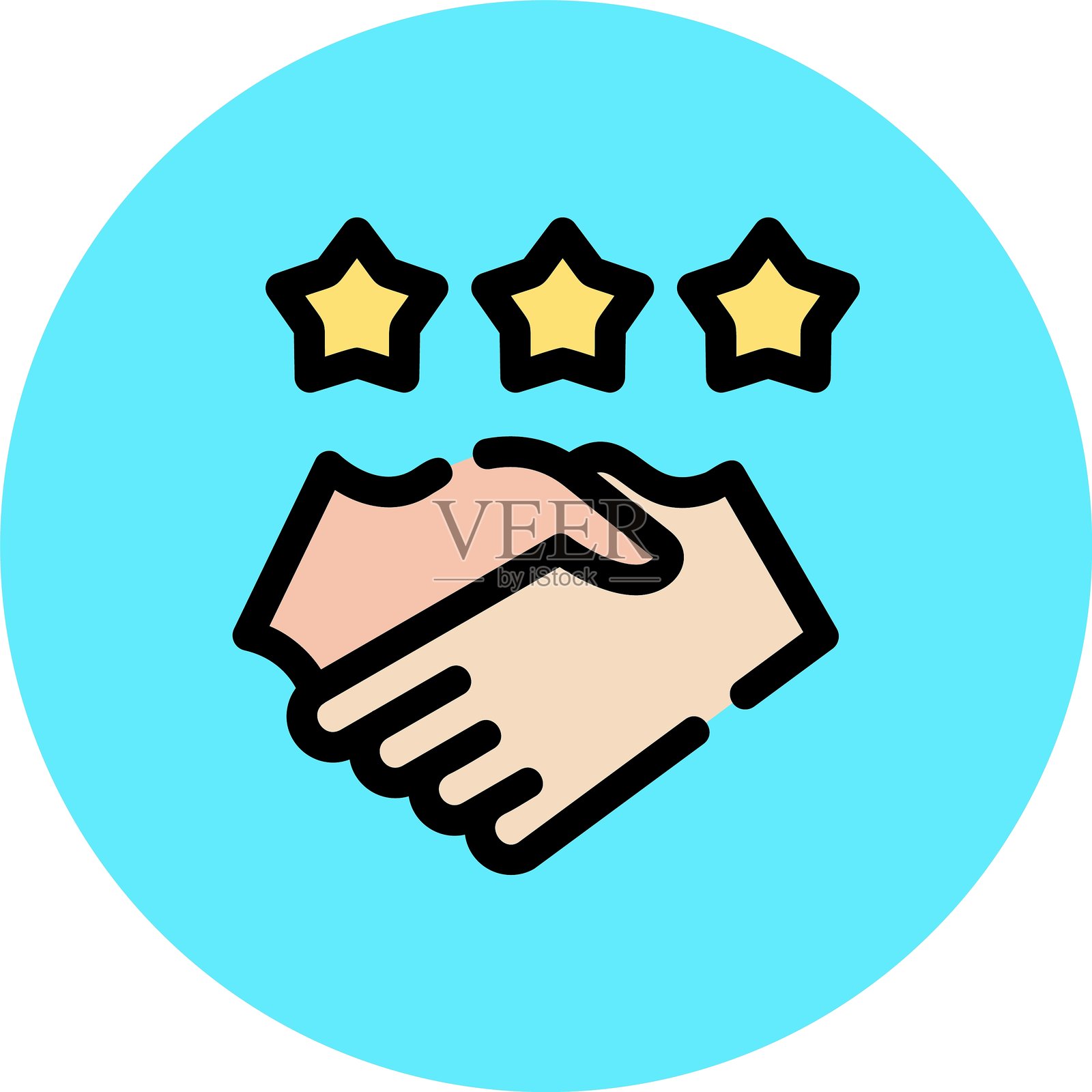 游戏握手图标插画图片素材