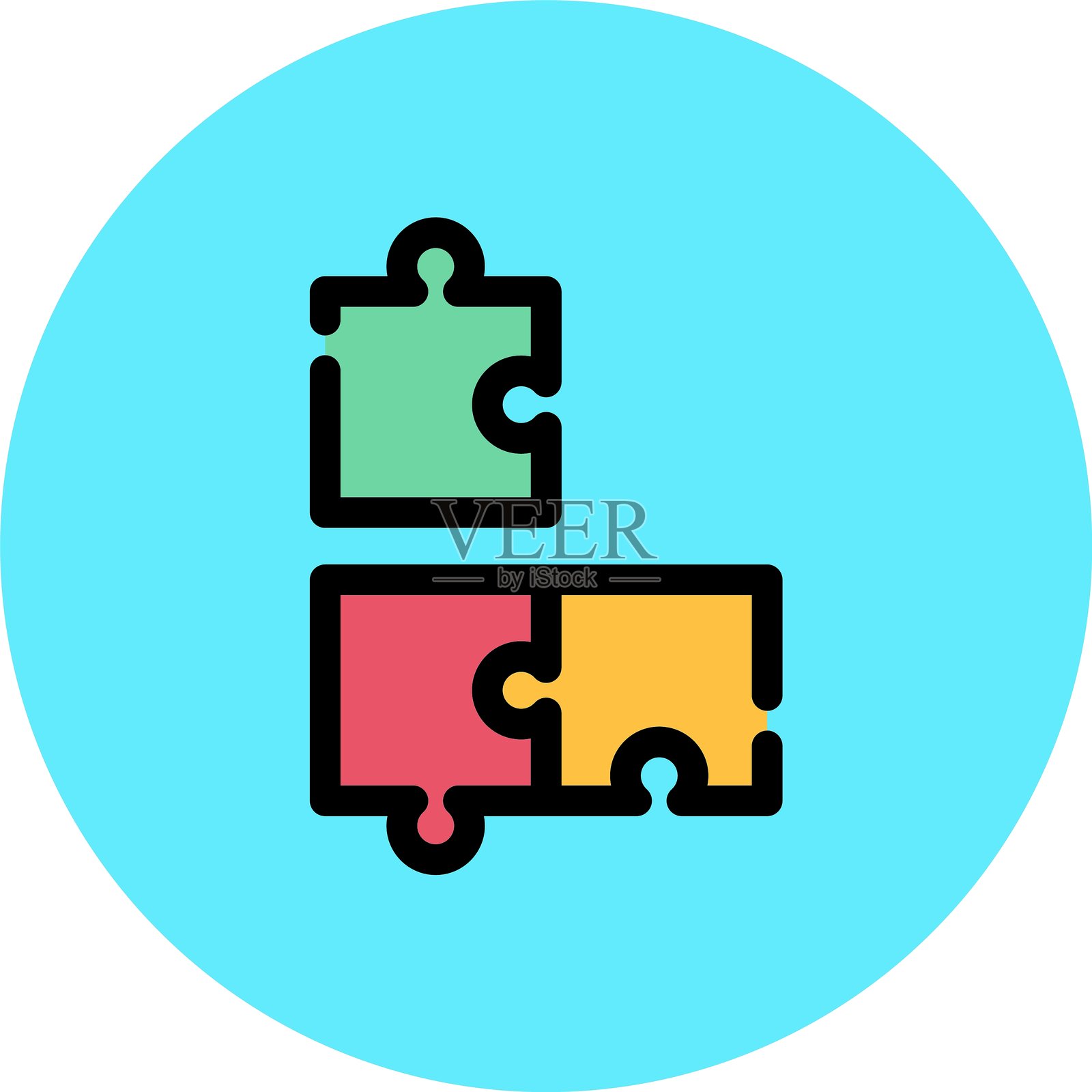 拼图图标插画图片素材