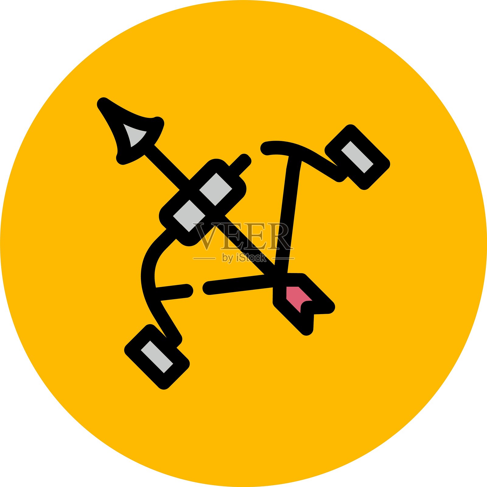 射箭图标插画图片素材