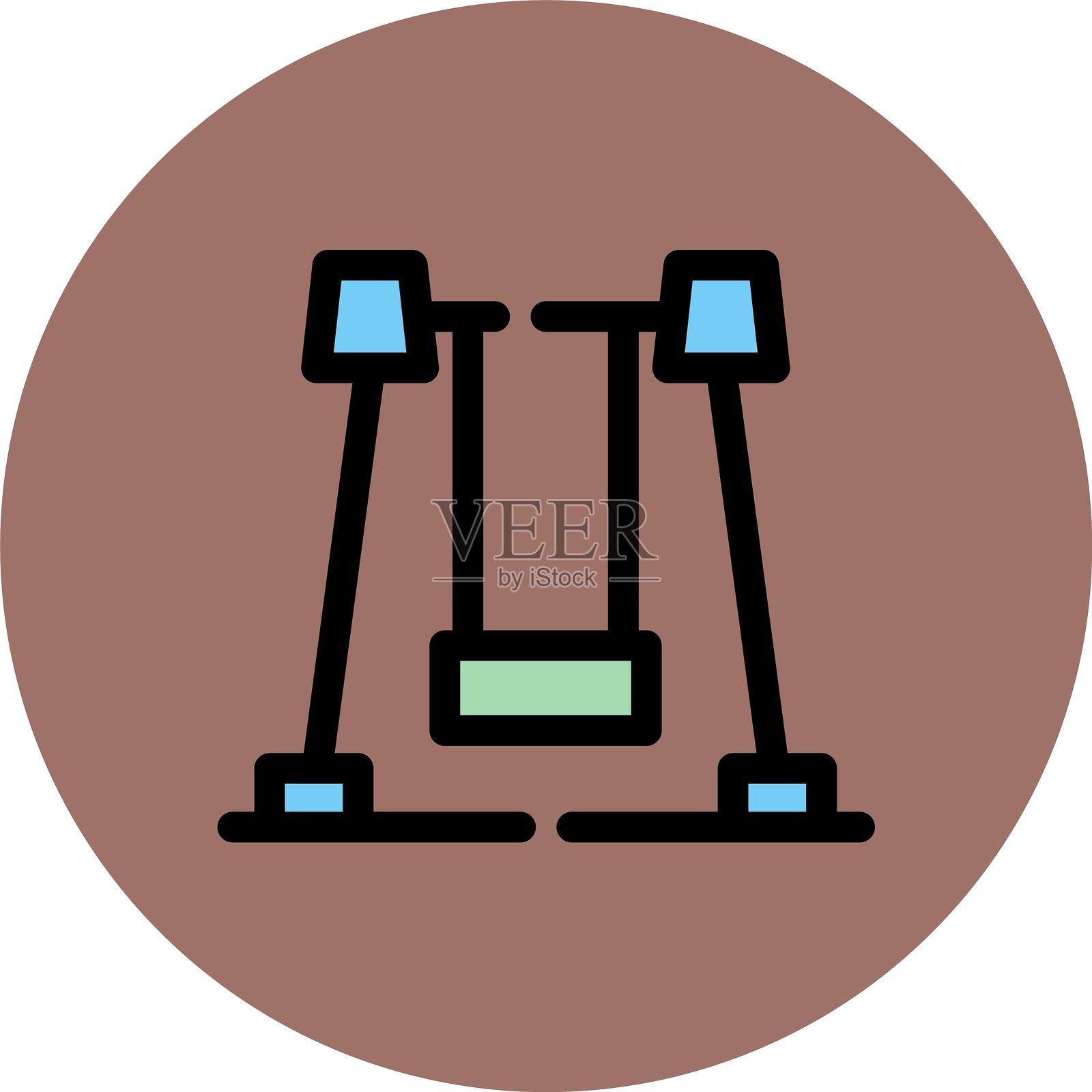 秋千图标插画图片素材