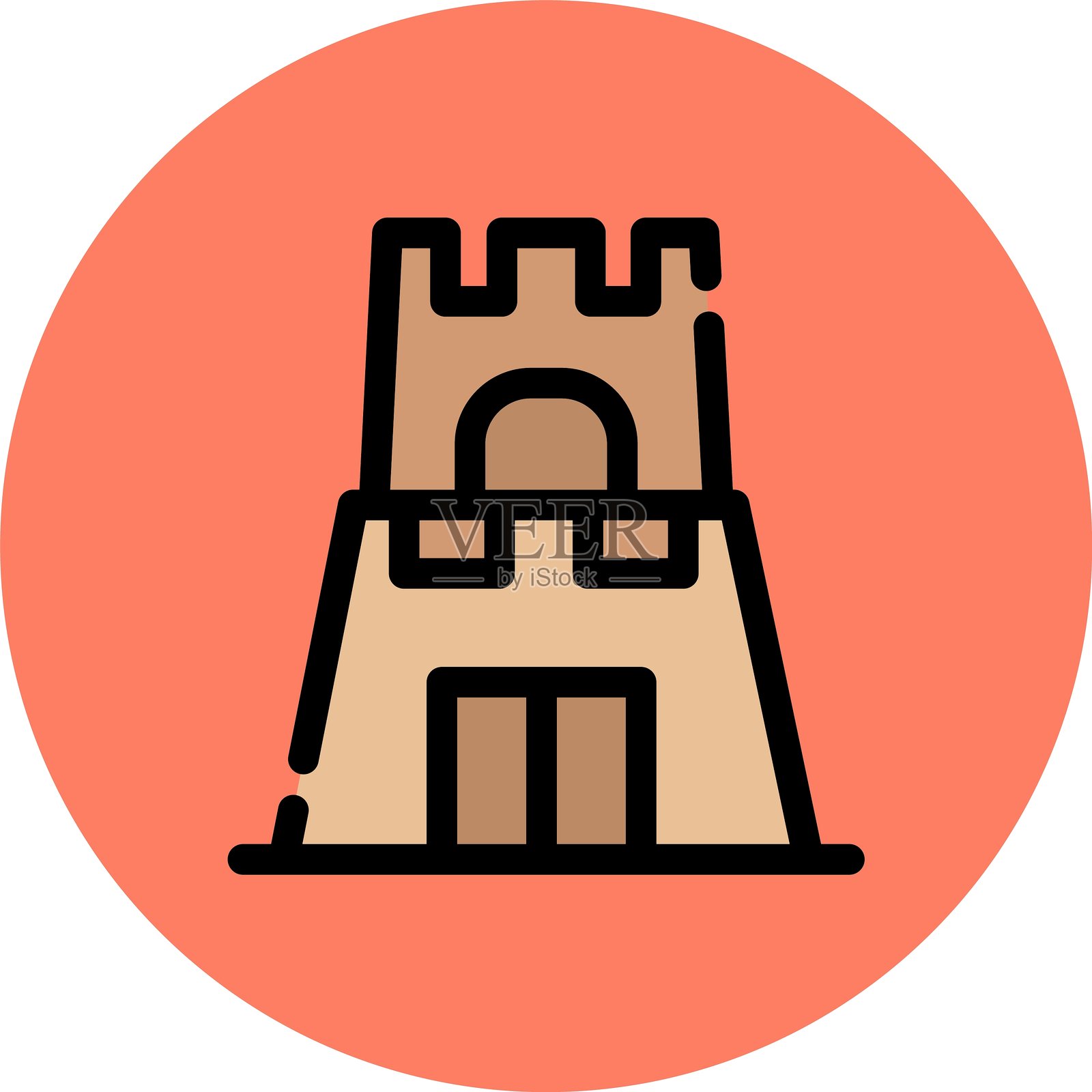 城堡玩具图标插画图片素材