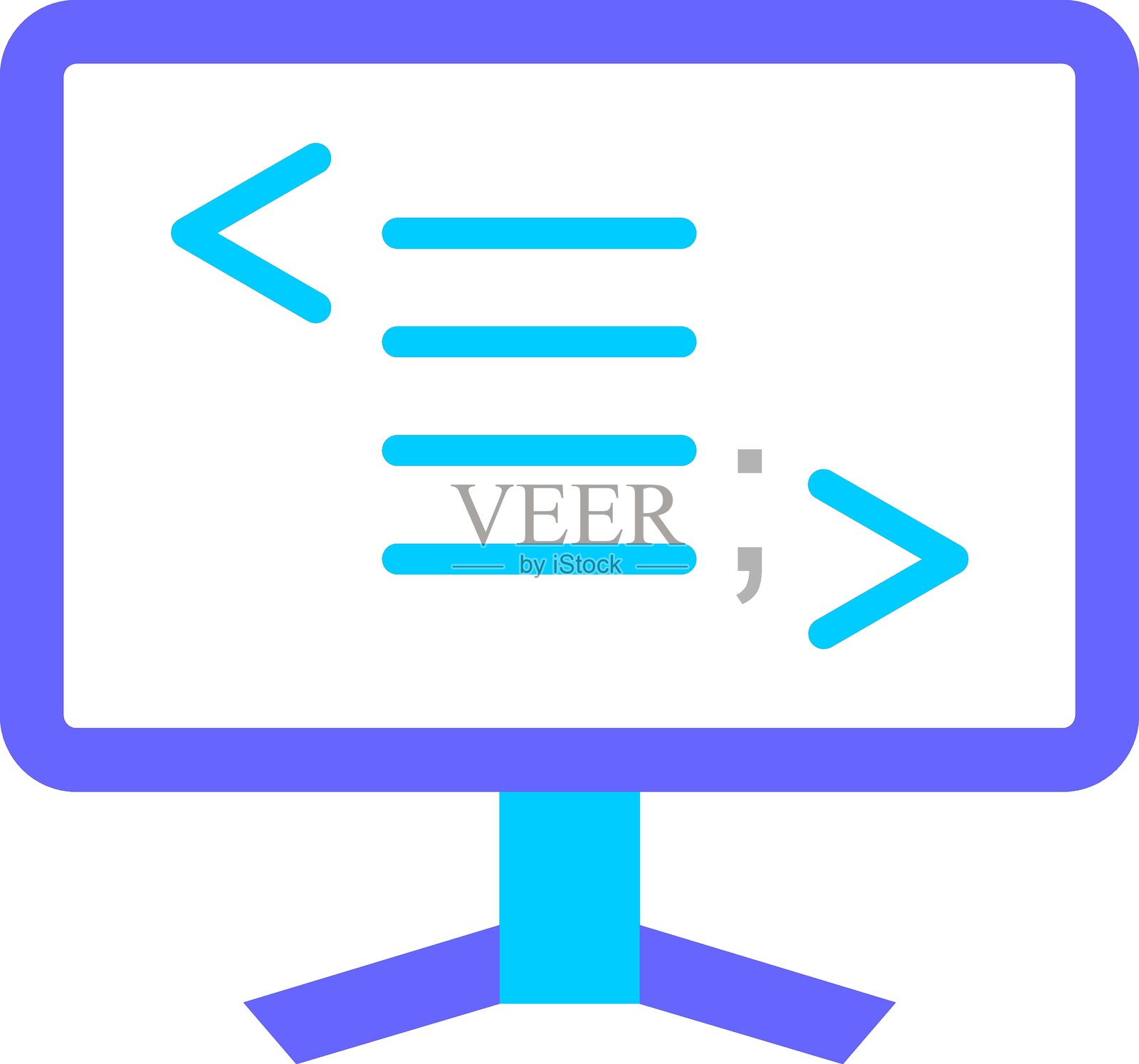 网页编程图标风格插画图片素材