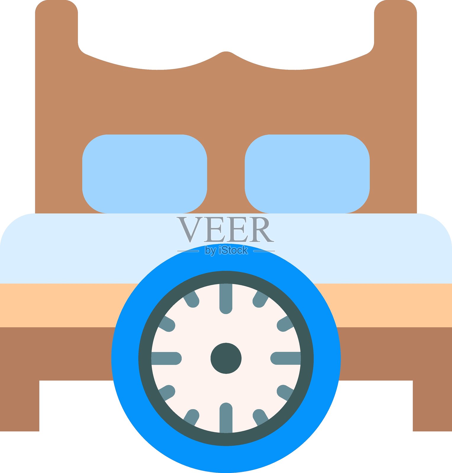 睡觉时间图标风格插画图片素材