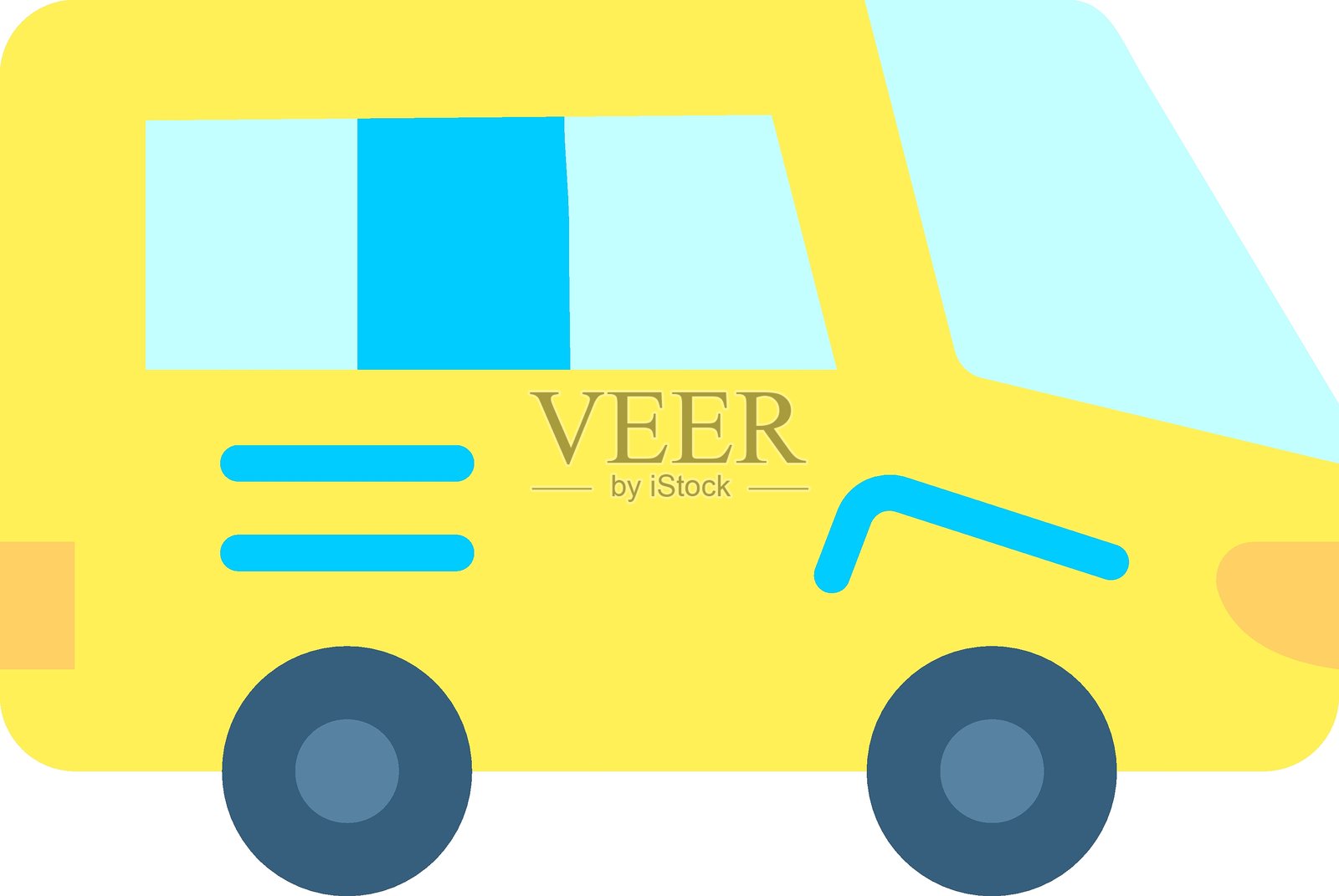 公共交通图标风格插画图片素材