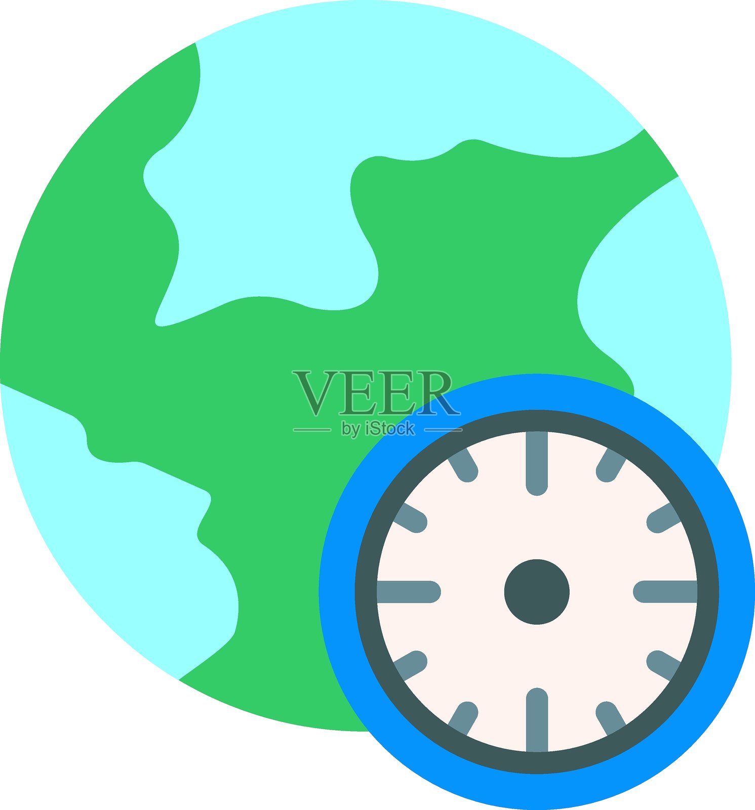 时区图标样式插画图片素材