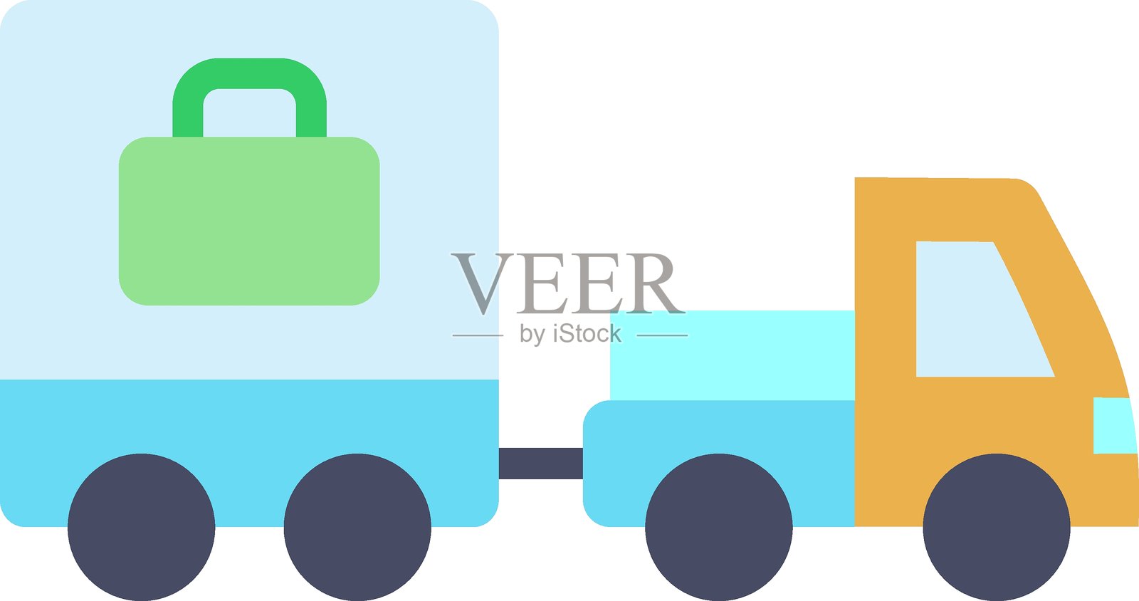 行李车图标风格插画图片素材