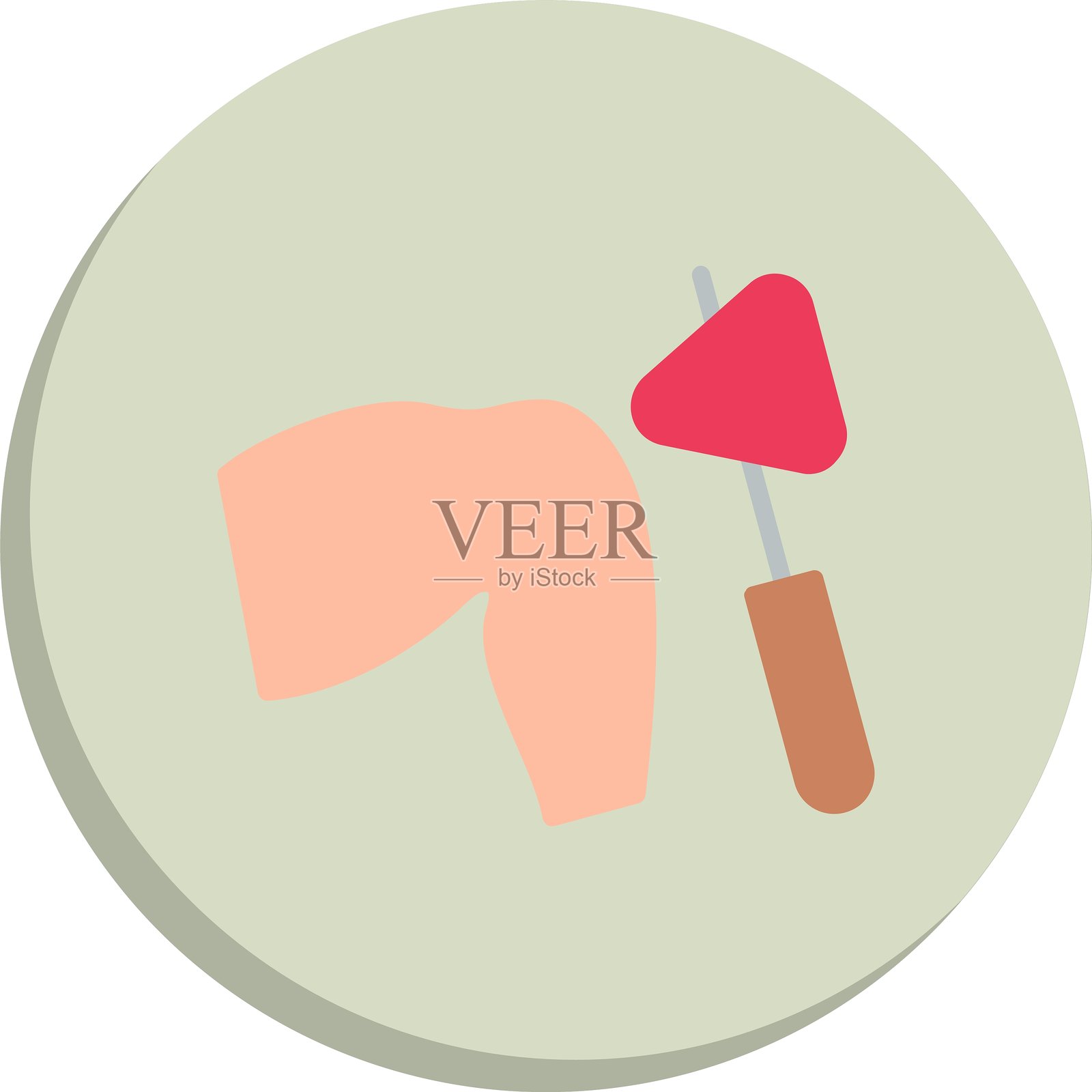 反射平面圆形图标设计插画图片素材