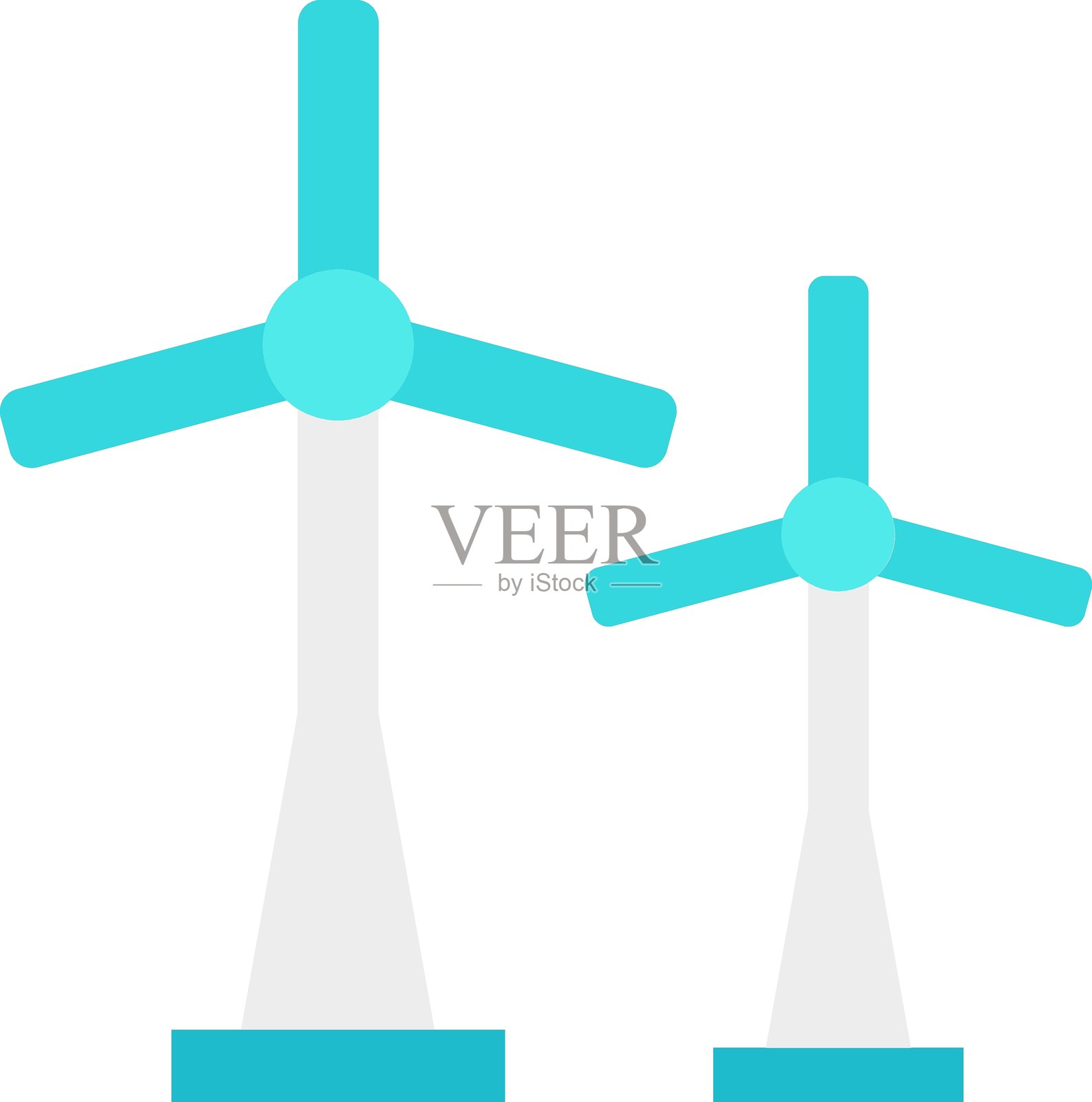 风车图标风格插画图片素材