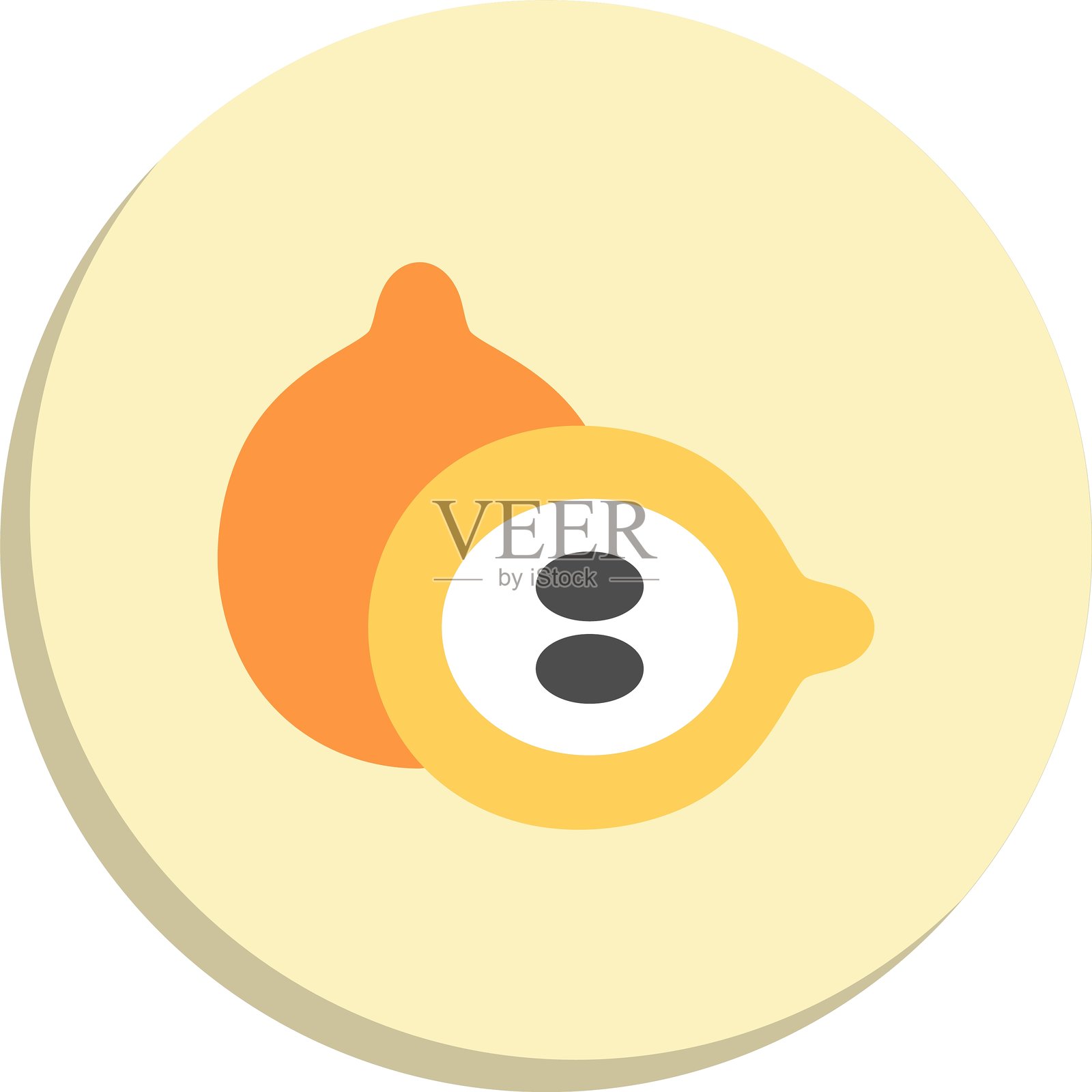 Caimo扁平圆形图标设计插画图片素材