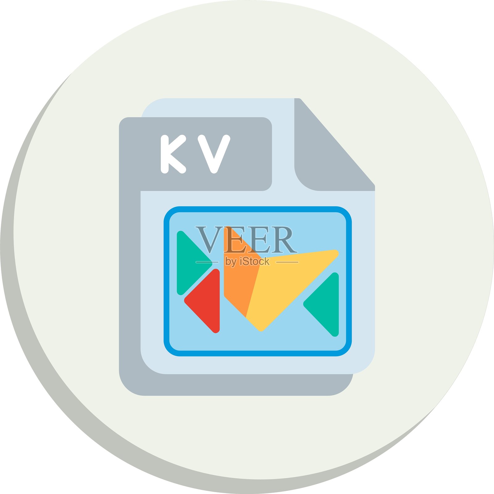 KV平面圆形图标设计插画图片素材