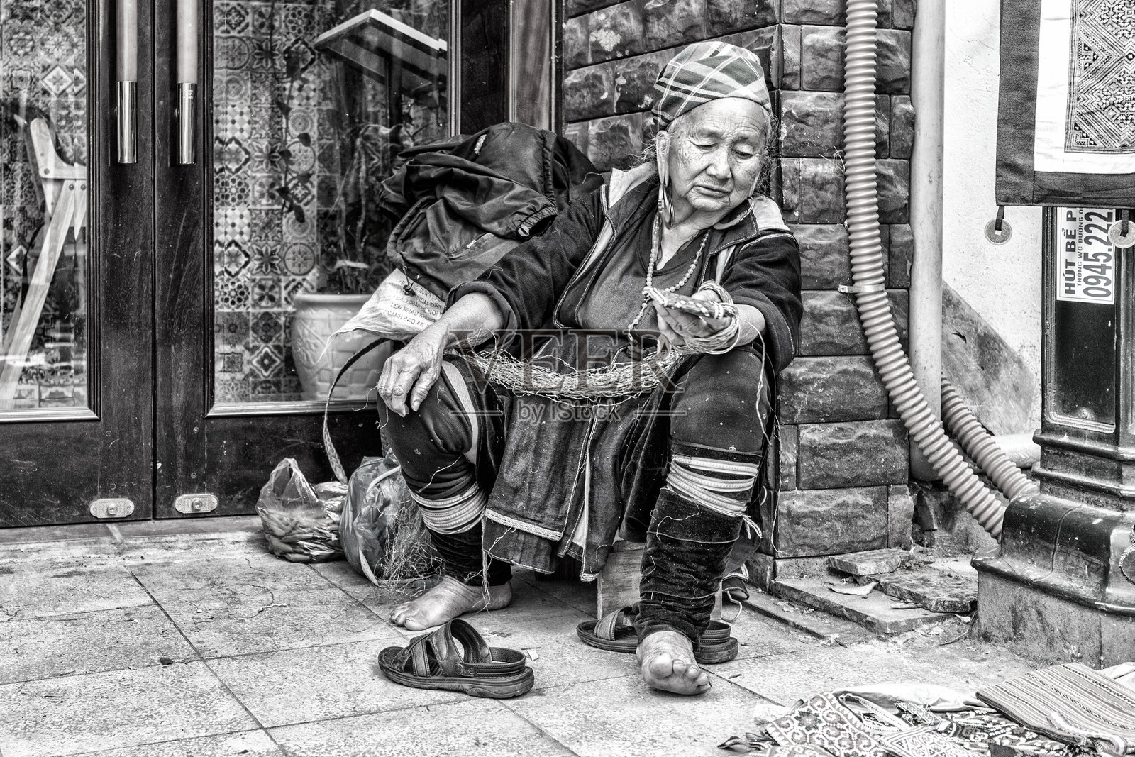 萨帕妇女照片摄影图片