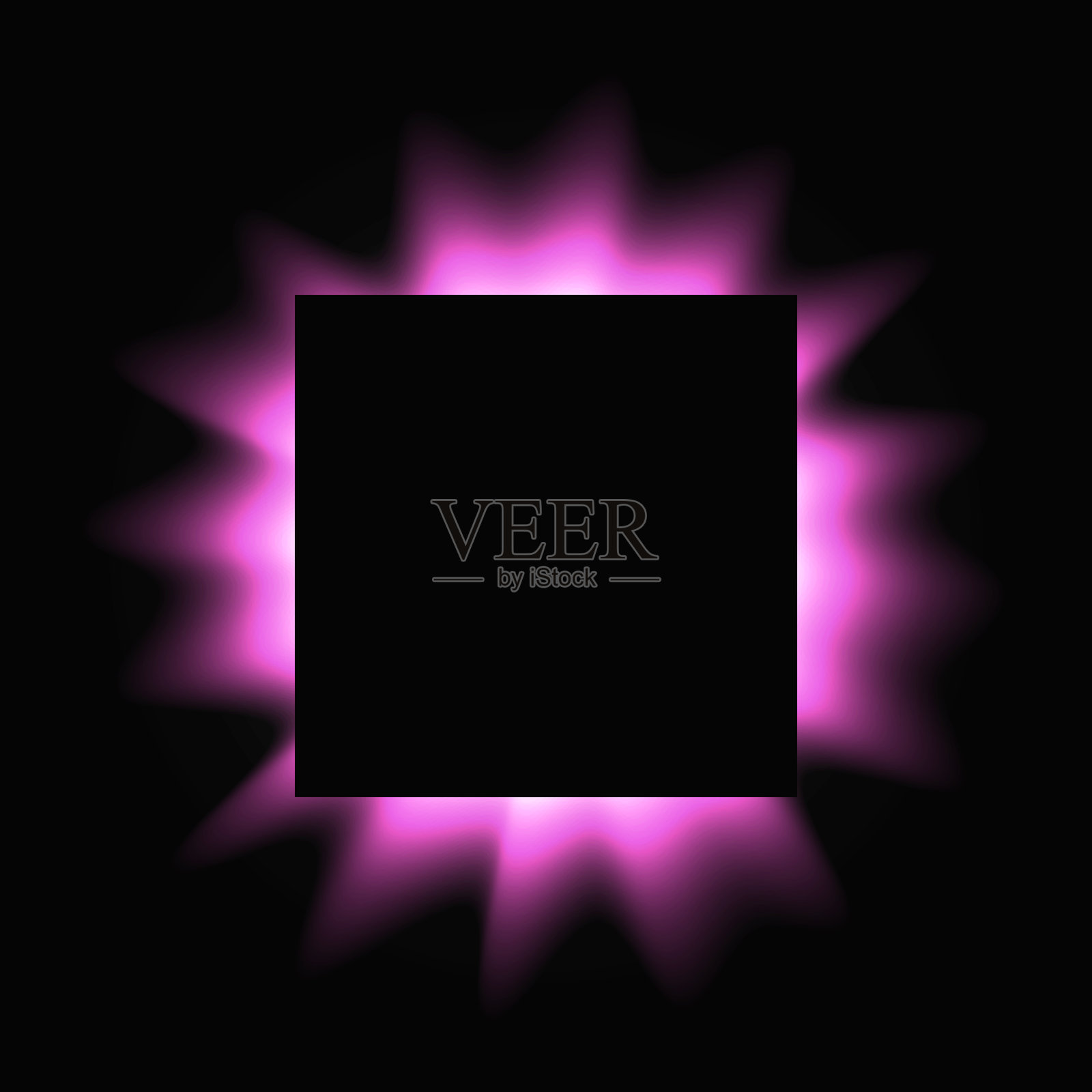 彩色渐变的方形照明灯框插画图片素材