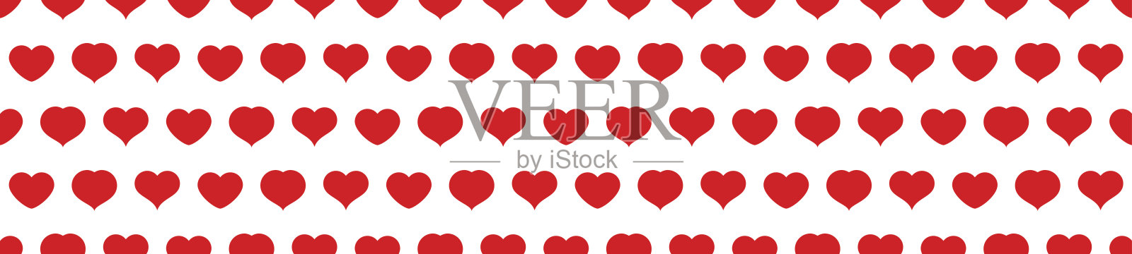 红色心形无缝图案插画图片素材