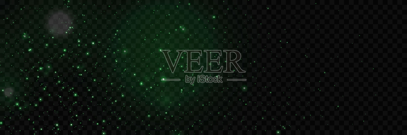 魔法闪光、光尘和散景光效。插画图片素材