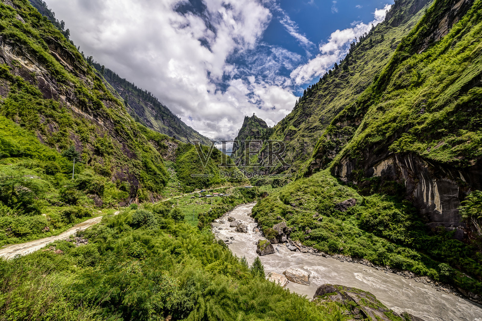 尼泊尔 - 安娜普尔纳山脉照片摄影图片