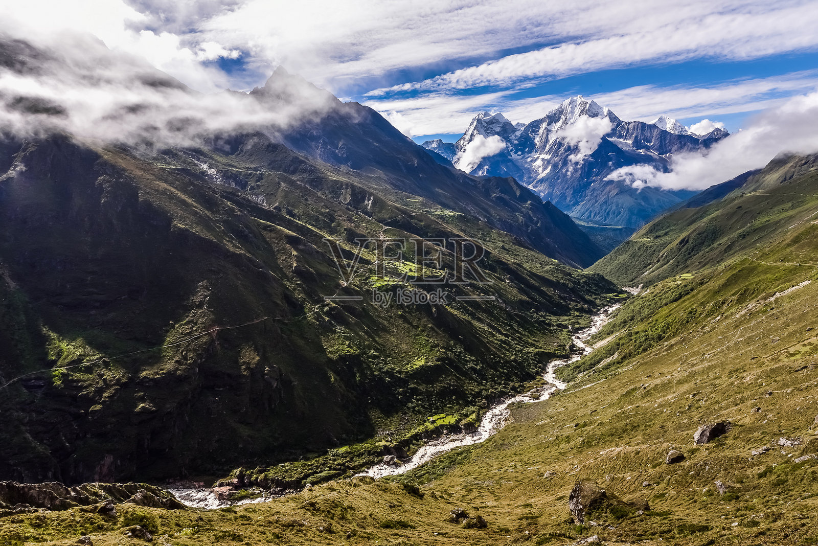 尼泊尔 - 卢克拉到戈基欧照片摄影图片