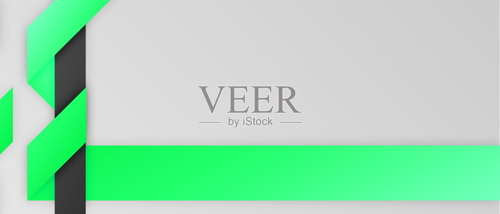 现代绿色、黑色和白色的抽象演示背景，具有企业概念插画图片素材