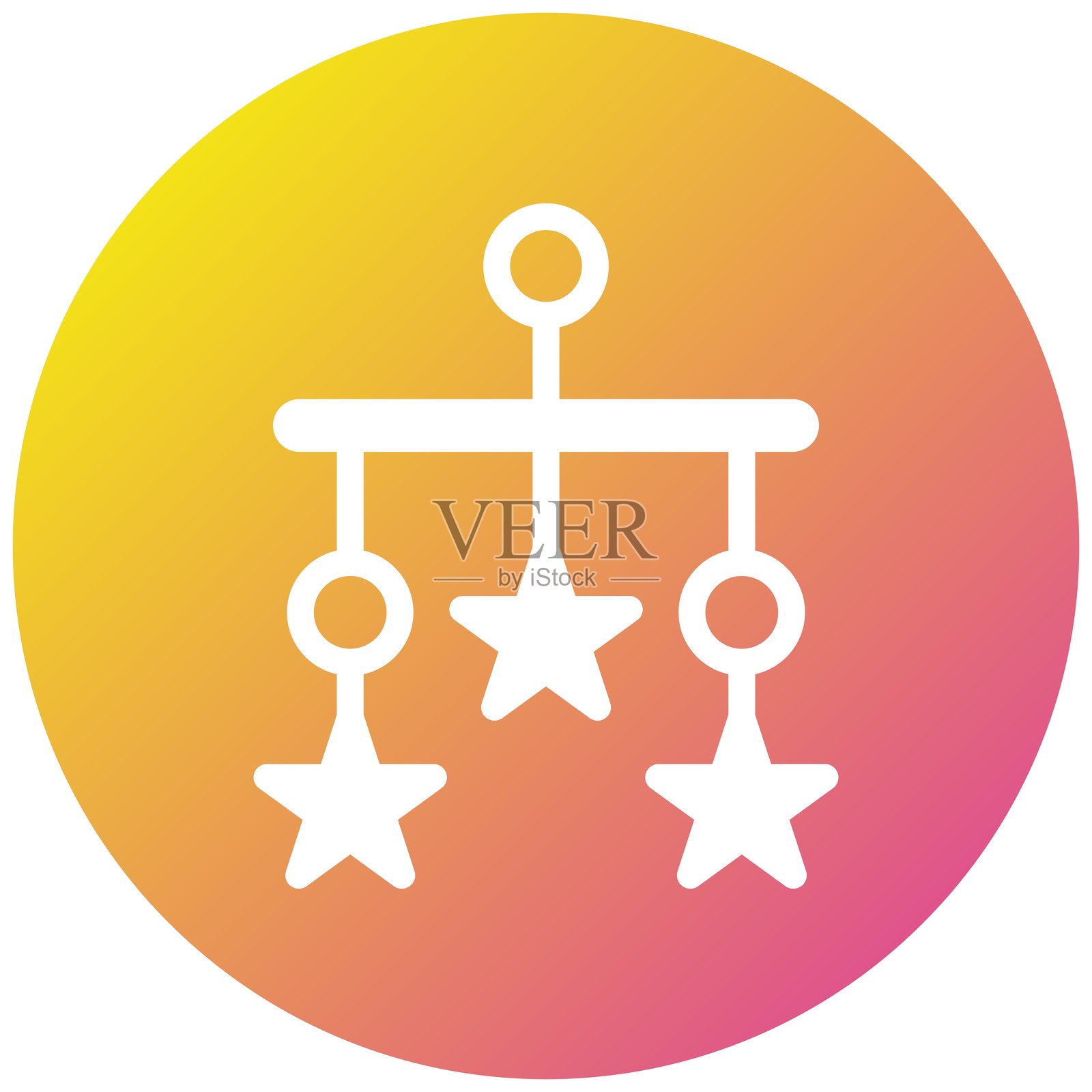 婴儿床玩具矢量图标设计插图插画图片素材