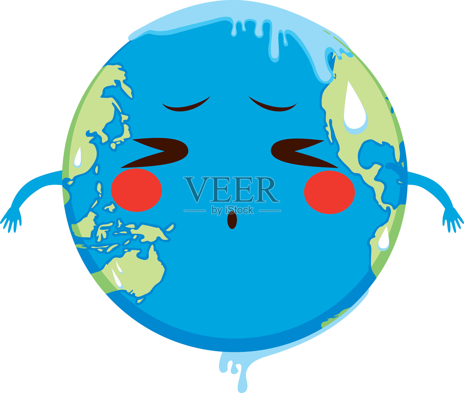 全球变暖概念融化插画图片素材