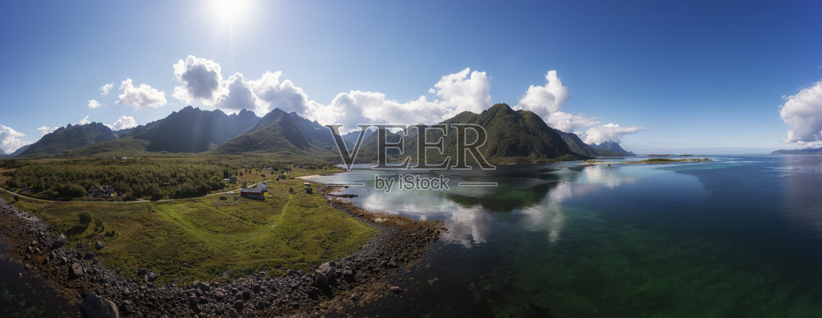 挪威米尔兰的鸟瞰图照片摄影图片