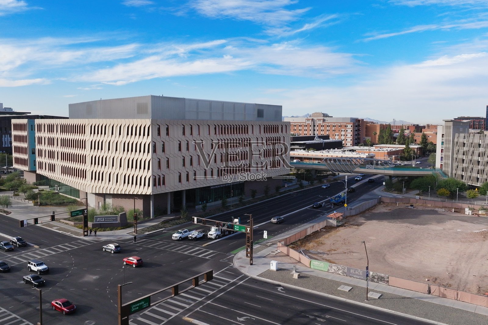 亚利桑那州立大学的无人机视角照片摄影图片