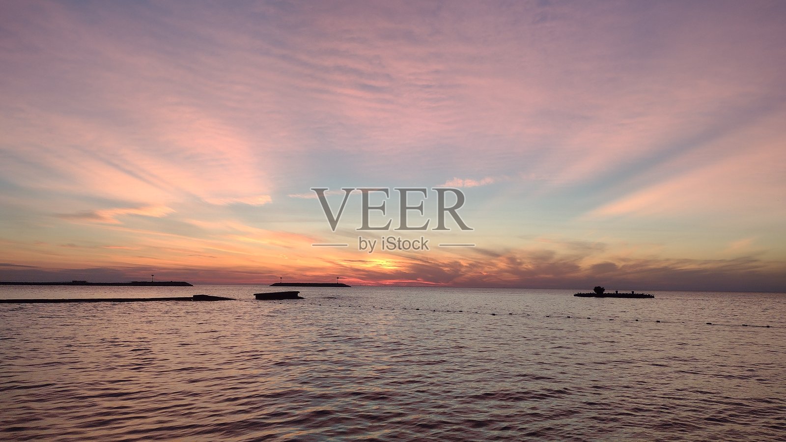 安大略湖的日落照片摄影图片