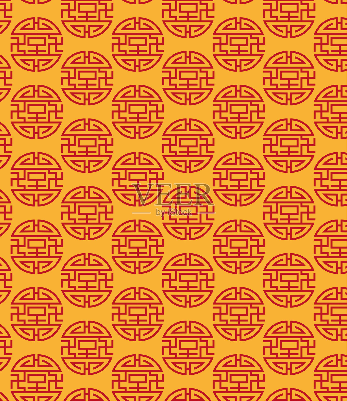 布里亚特蒙古传统无缝图案装饰矢量插图。佛教卍字。插画图片素材