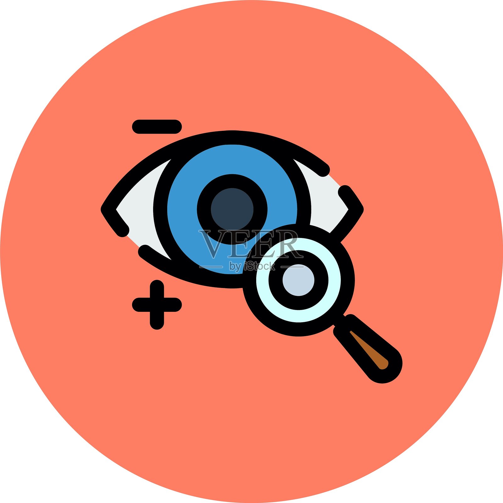 视力检查图标插画图片素材