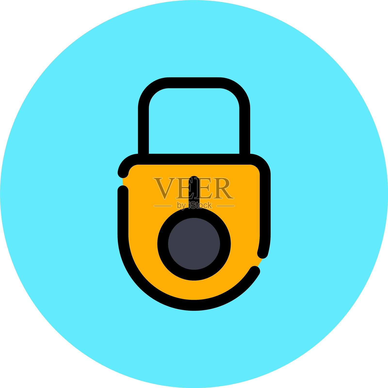 锁定图标插画图片素材