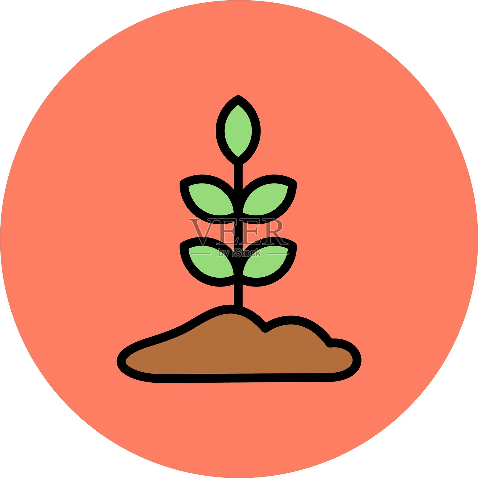 植物图标插画图片素材