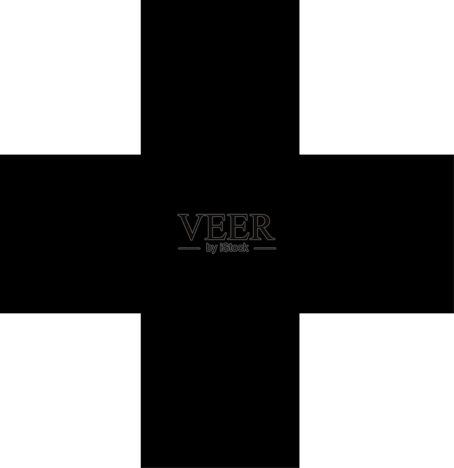 加号图标。添加、新增、加号图标符号 - 为应用程序和网站创建图标，包含填充、细线、轮廓和描边样式的更多按钮。加法图标独立于白色背景。插画图片素材