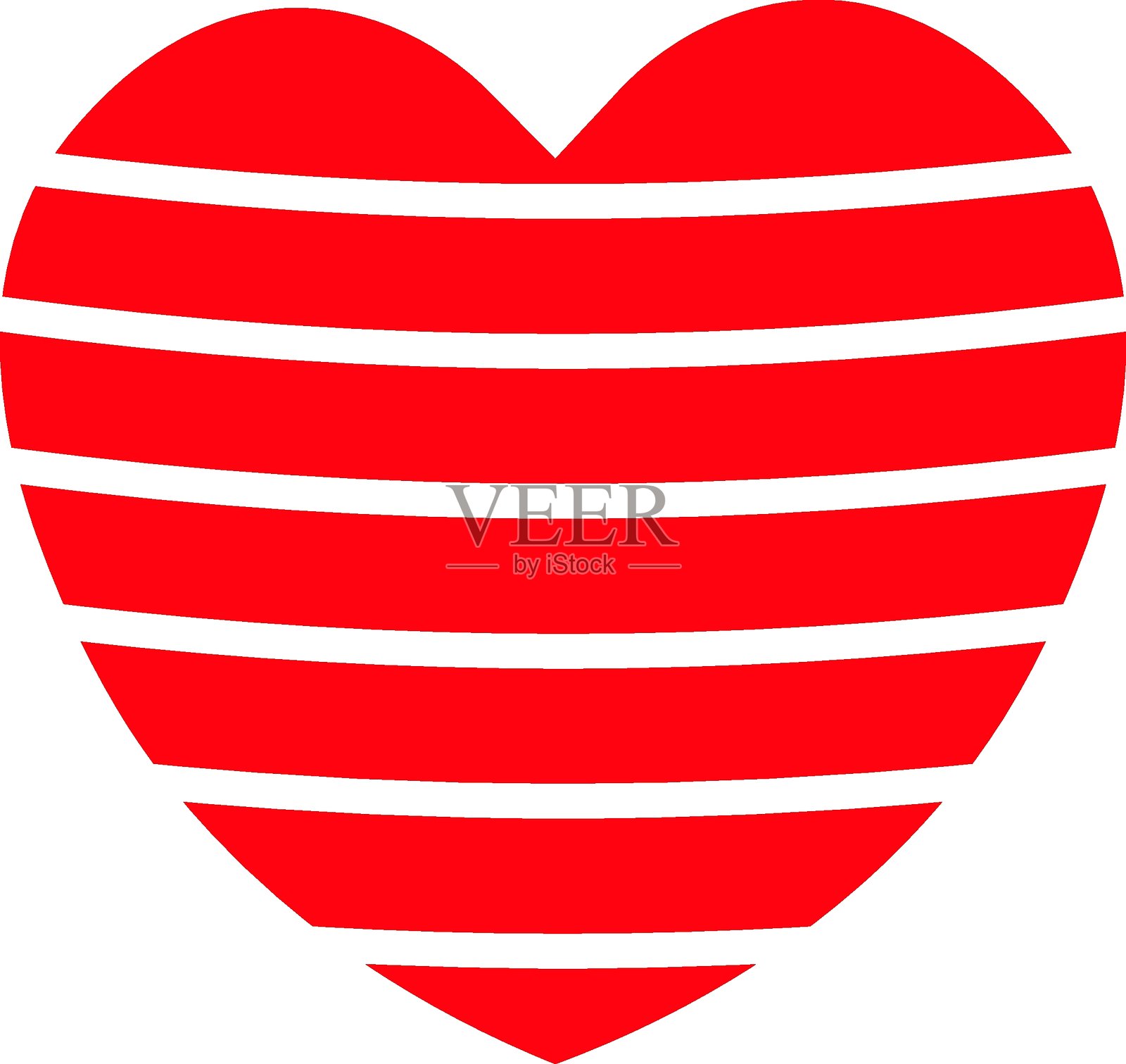 心形符号，心电图图标，情人节心形图标插画图片素材