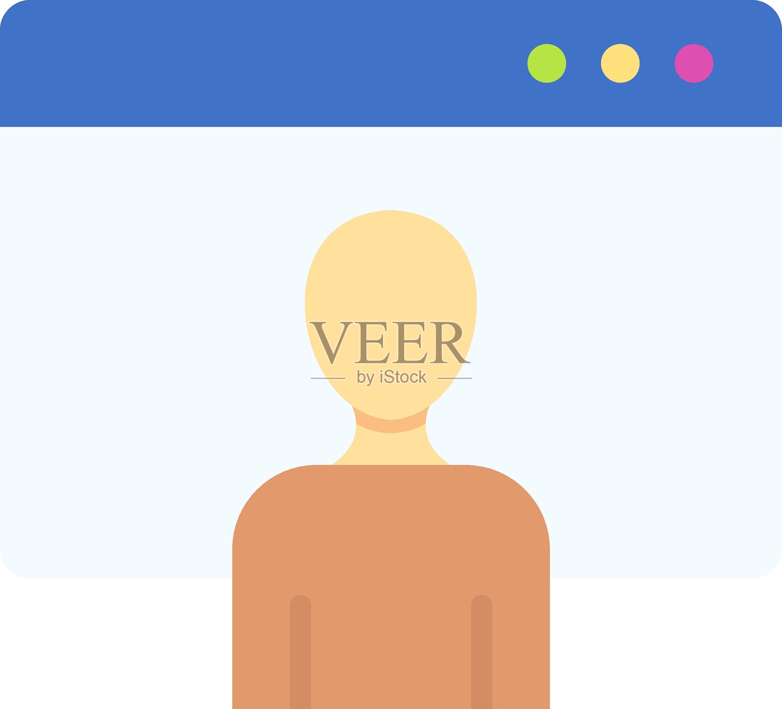 页面访问者图标风格插画图片素材