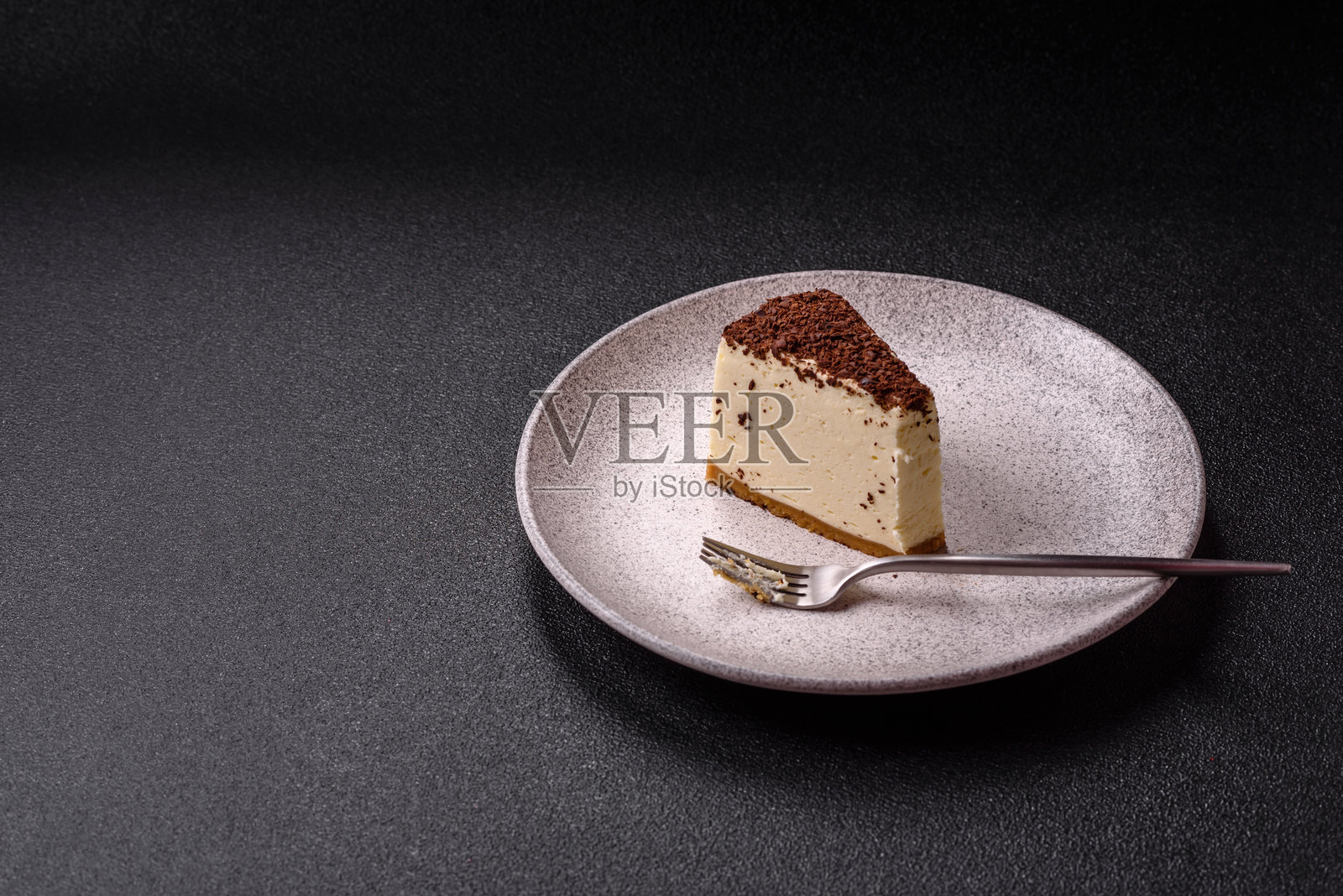 美味的奶酪蛋糕，配有马斯卡彭奶酪照片摄影图片