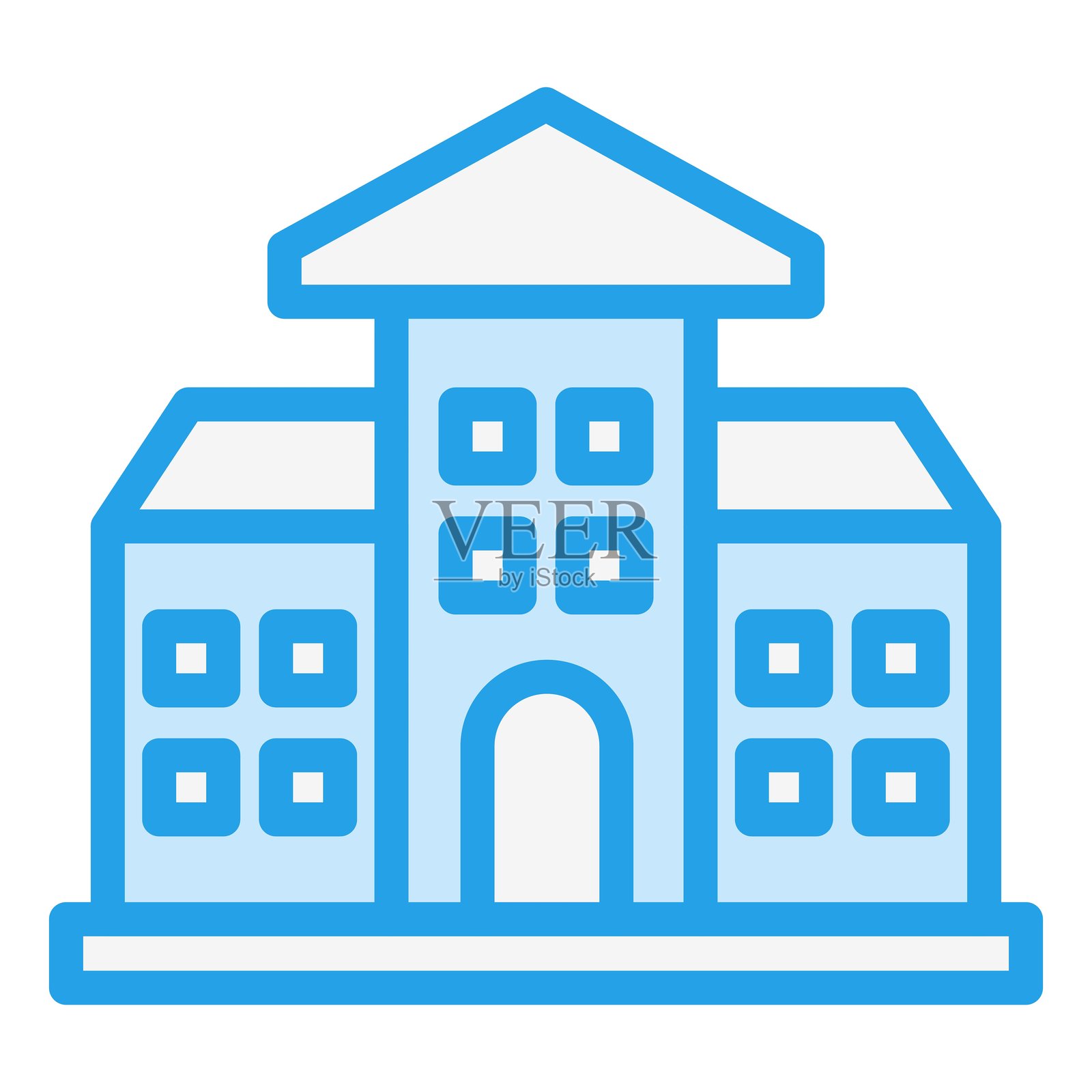 学校矢量图标设计插图插画图片素材