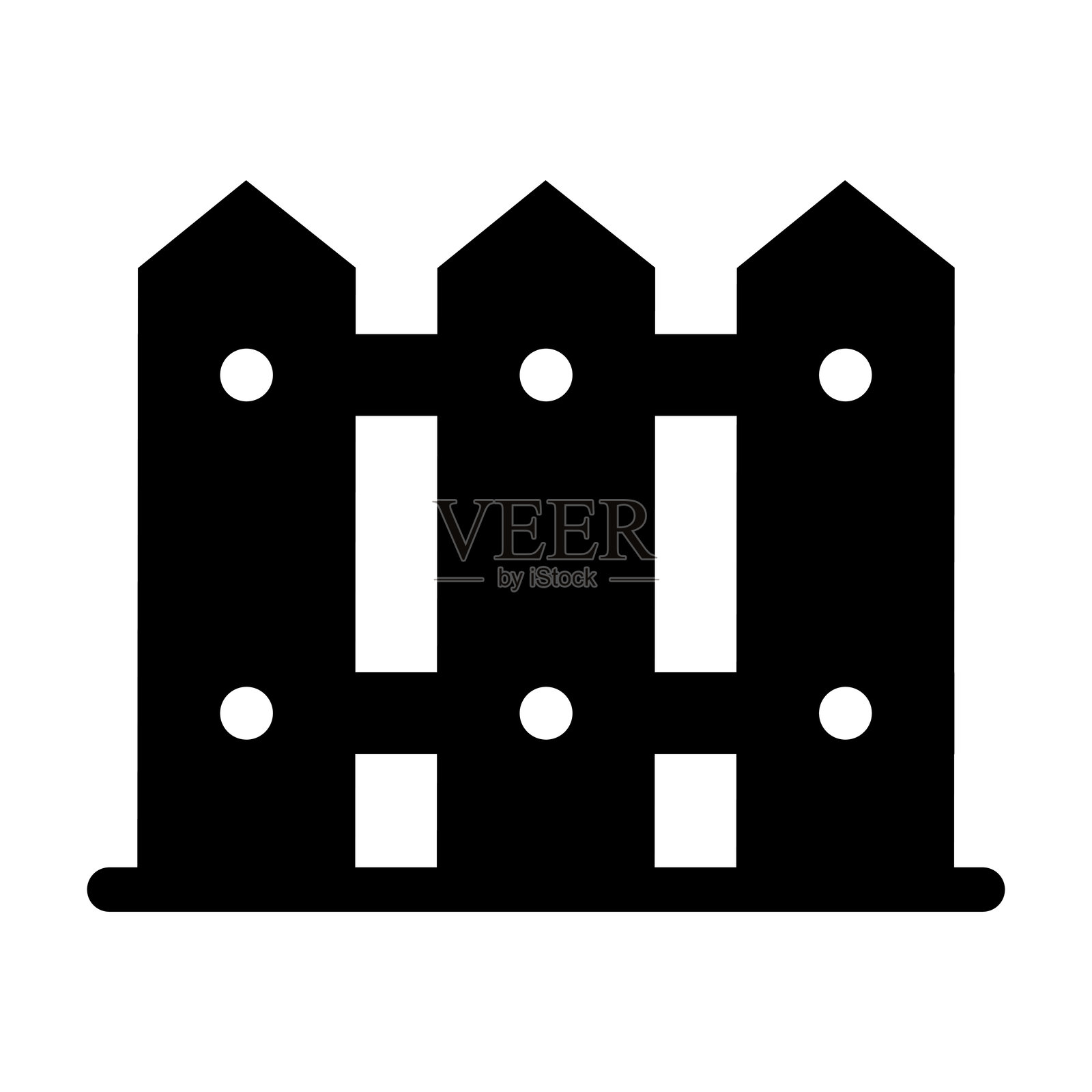 农场围栏图标插画图片素材