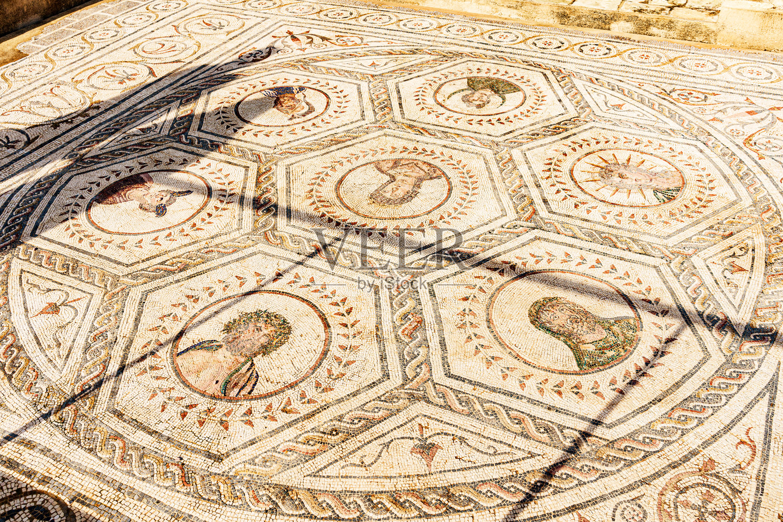 意大利卡的行星馆的马赛克照片摄影图片