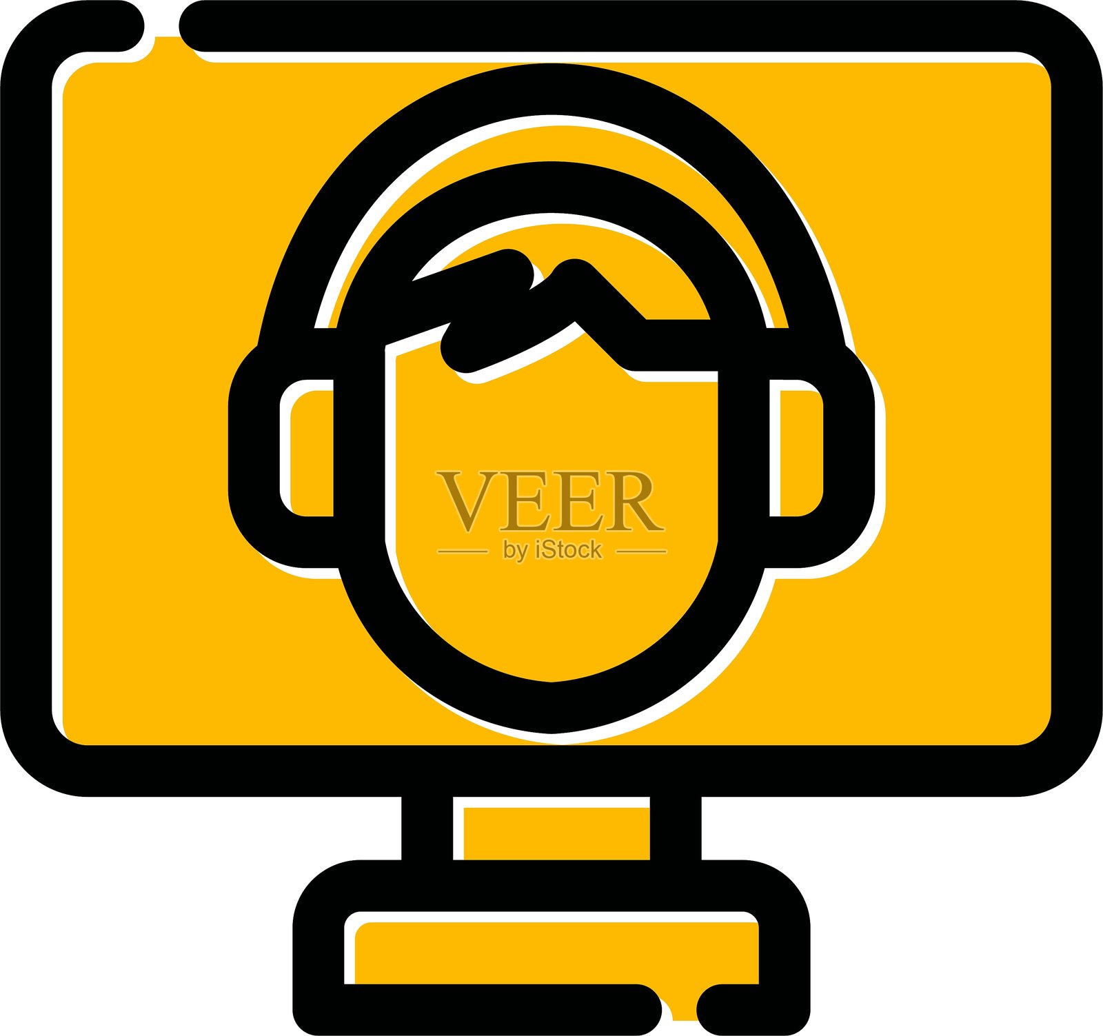 在线服务图标插画图片素材