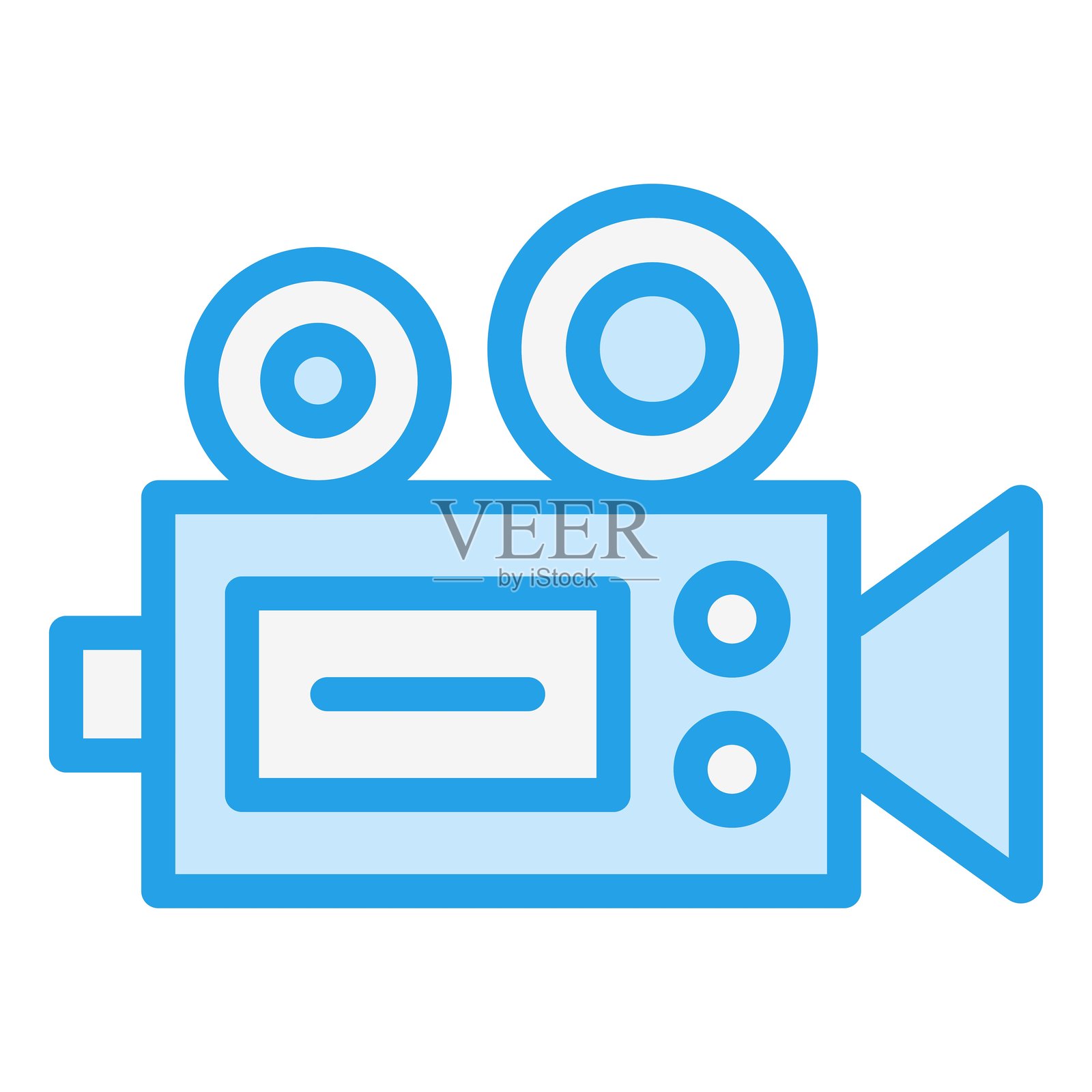 视频摄像机矢量图标设计插图插画图片素材