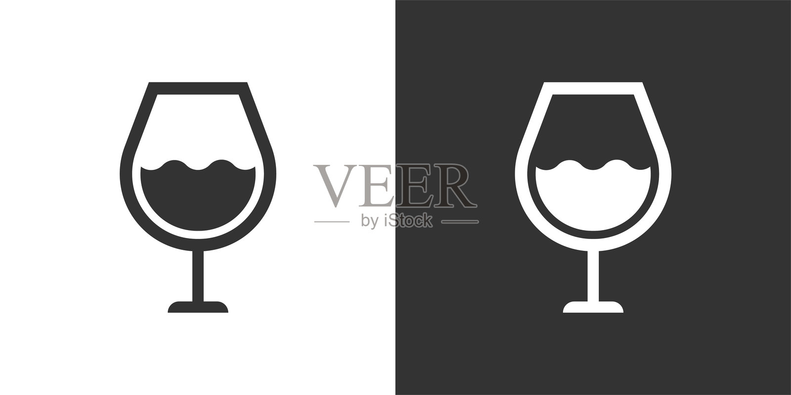 酒的象形符号实心图标。黑白图标系列。完美像素，独立于白色和黑色背景。插画图片素材